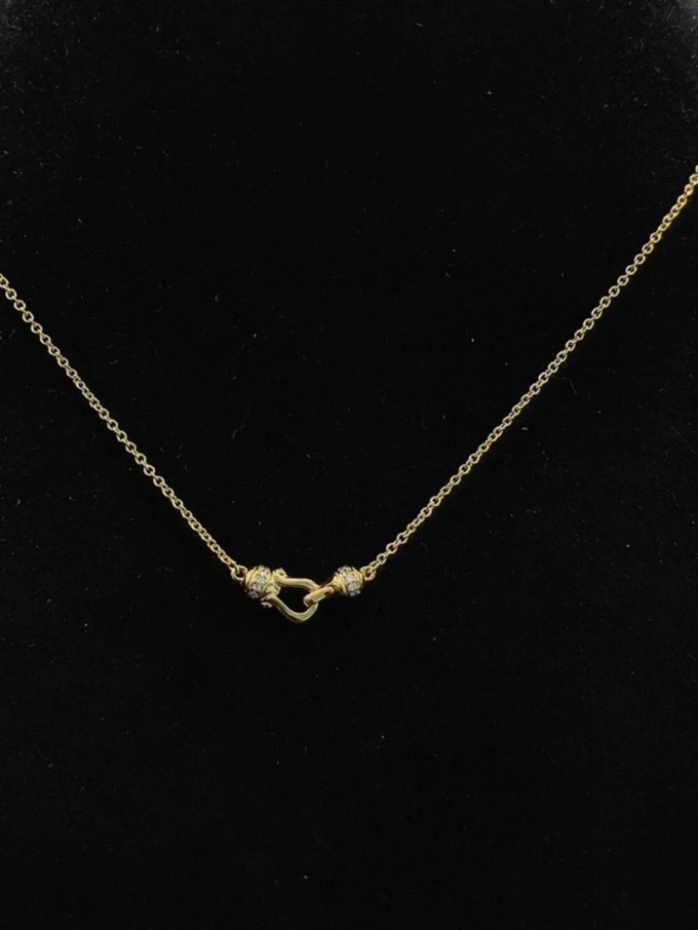 Women's David Yurman Gold Necklace with Sparkling Accents - Picture 2 of 4